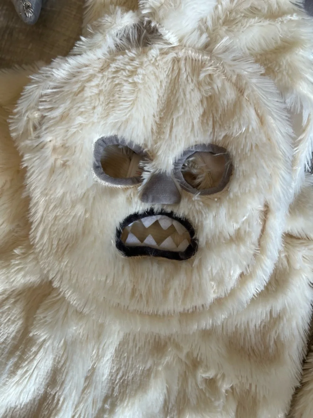 Star Wars White Wampa Plush Costume with Gray Accents - Picture 8 of 11